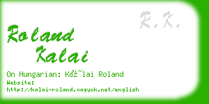 roland kalai business card